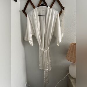 Silk white robe